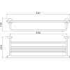 полка для полотенец aquatek оберон aq4215cr, цвет хром