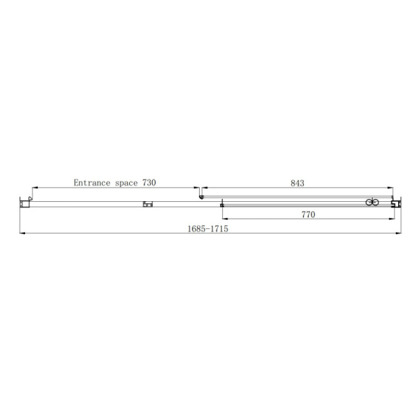 шторка на ванну ambassador bath screens 170х140 16041105 профиль хром стекло crystalpure