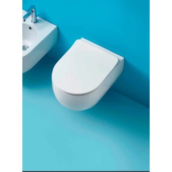 унитаз подвесной kerasan flo 311501, без сиденья, цвет белый.