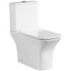 Унитаз-компакт SantiLine SL-5023 безободковый с сиденьем микролифт, цвет белый