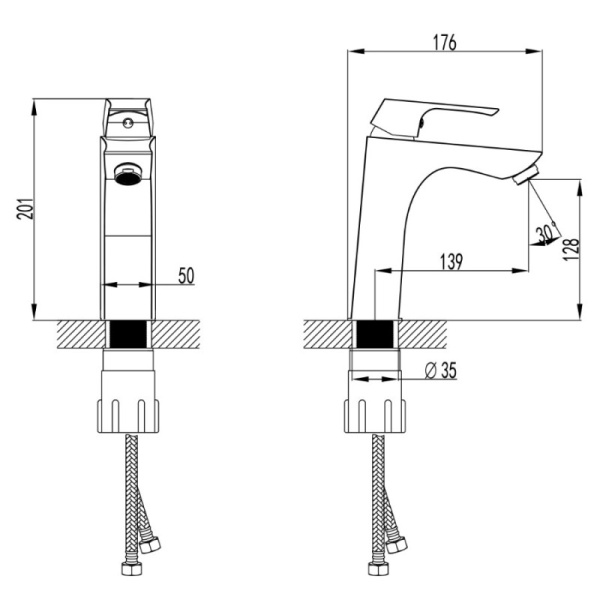 смеситель для раковины lemark unit lm4537c