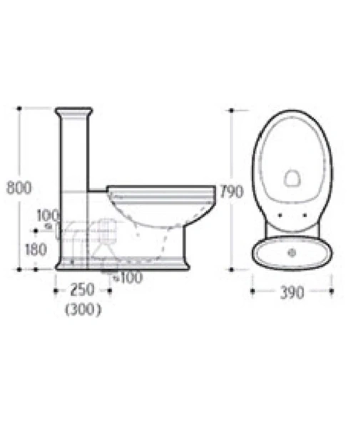 унитаз компакт boheme puro 959-cr с бачком без сиденья, белый с узором хром