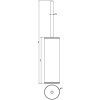 ершик для унитаза gessi inciso 58544#246 напольный, золото/черный
