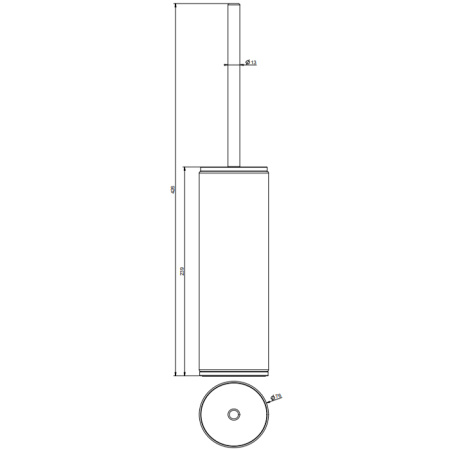 ершик для унитаза gessi inciso 58544#246 напольный, золото/черный