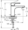 смеситель для раковины vitra root round a4270636exp черный