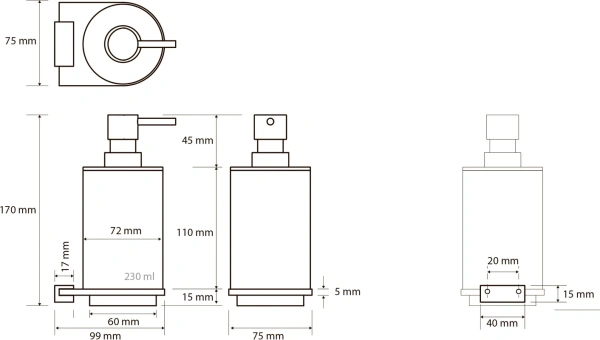 Дозатор для мыла Bemeta Galla 108109010