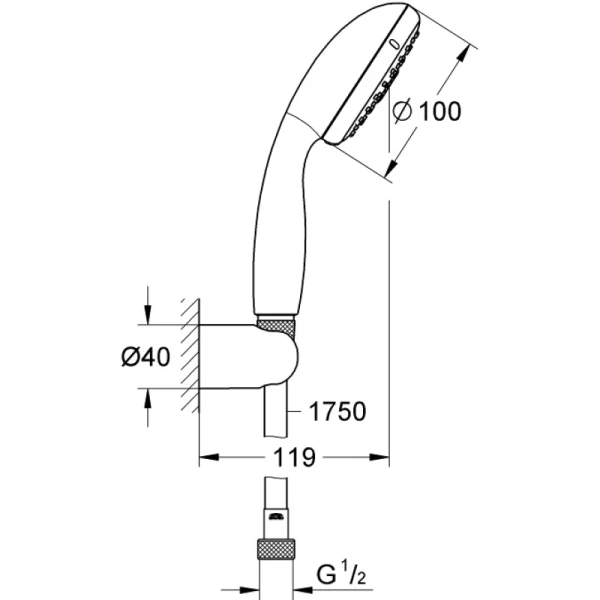 душевой набор grohe new tempesta 27849001