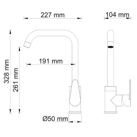 смеситель для кухни wasserkraft alz 28807 цвет хром