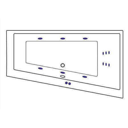 акриловая ванна excellent sfera 170x100 см, правосторонняя, "line" цвет бронза