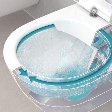 унитаз подвесной villeroy & boch subway 2.0 5614 r0 r1 ceramicplus, цвет альпийский белый