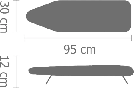 гладильная доска brabantia s 127663 95х30 см, металлизированный