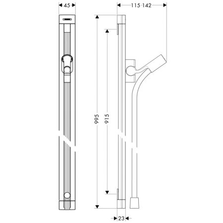 душевой гарнитур hansgrohe unica raindance 27636000