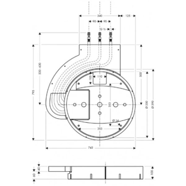 скрытая часть hansgrohe raindance rainmaker 28412180