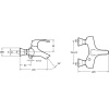 смеситель для ванны с душем jacob delafon symbol e71680 с эксцентриками