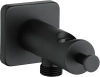 Шланговое подключение Lemark LM3785BL, с держателем для душа, черное