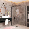 душевой уголок wasserkraft dill 100×80 61s17 профиль черный матовый, стекло прозрачное
