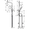 смеситель для кухни hansgrohe metris m71 73803800, сталь