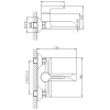 смеситель для ванны haiba hb60805-7 цвет черный \ хром