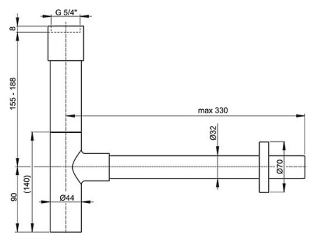 сифон для раковины alcaplast a402