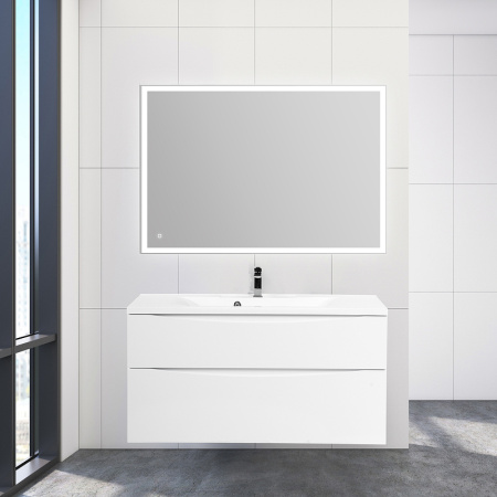 тумба под раковину belbagno marino-h60 110 marino-h60-1100-2c-so-bl-p подвесная bianco lucido