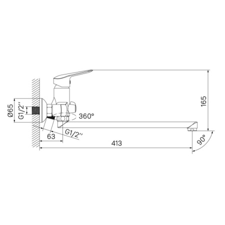 смеситель для ванны iddis torr torsbl2i10wa