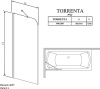 шторка для ванны radaway torrenta pnj 80 l графитовое