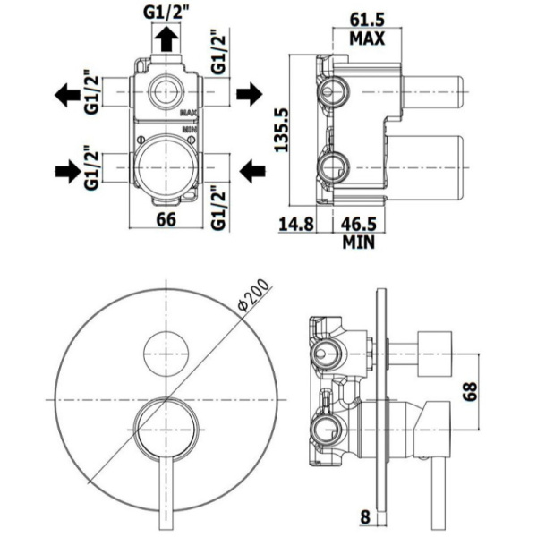 смеситель для ванны paffoni stick sk019cr