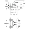 смеситель для ванны grohe euroeco 32743000