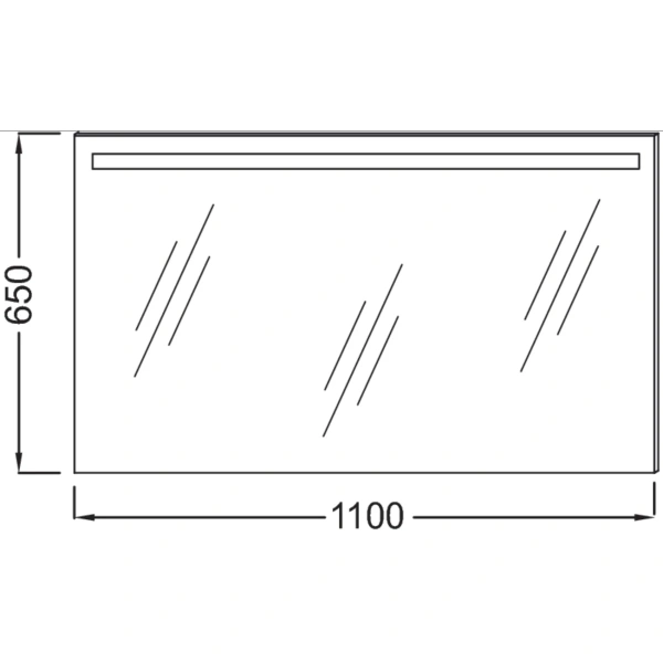 зеркало jacob delafon parallel 110 eb1417-nf с подсветкой с подогревом и ик-выключателем