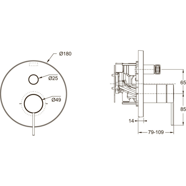 смеситель для ванны jacob delafon metro e78021-4a-cp