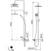 душевая система cezares leaf-cda-30-l-01, цвет хром