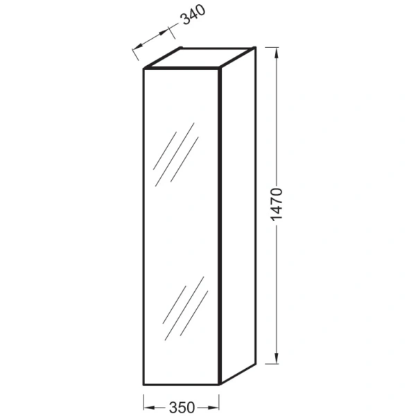 пенал jacob delafon odeon up eb873-n18 подвесной l/r, белый