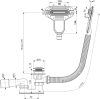 слив-перелив для ванны alcaplast a516km