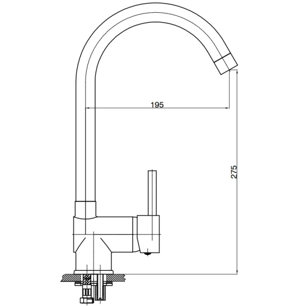 смеситель для кухни gpd espina mte70