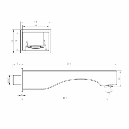 излив для смесителя lemark lm7281bl черный