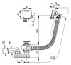 слив-перелив для ванны ravak x01438 с заполнением переливом ii