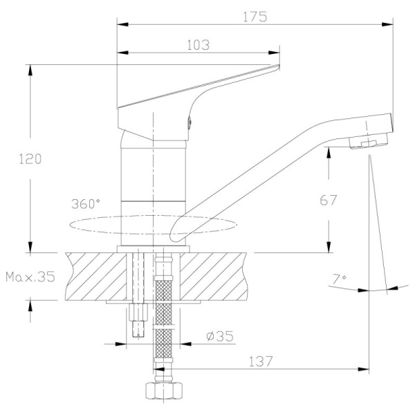 смеситель для раковины rossinka rs29-22