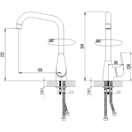 смеситель для кухонной мойки, белый lemark pramen lm3305lm331