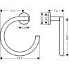 кольцо для полотенец hansgrohe logis universal 41724000