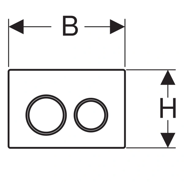 клавиша для инсталляции geberit omega 20 115.085.kn.1 матовый хром глянцевый хром
