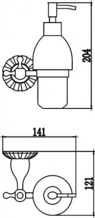 дозатор для жидкого мыла savol 89c s-08931c
