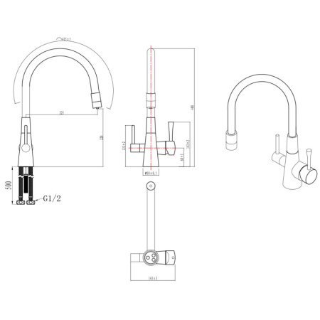 смеситель для кухни lemark comfort lm3075w белый