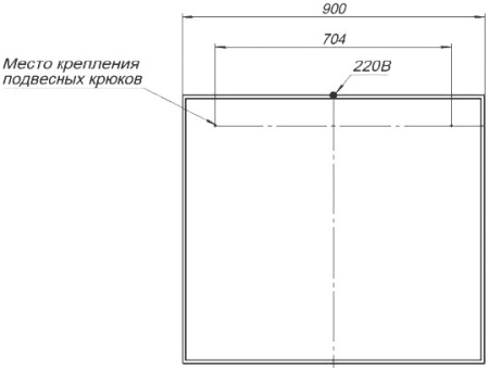 Зеркало Aquanet Nova Lite 90 дуб рошелье