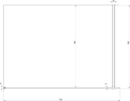 душевая перегородка 110 см ravak walk-in wall gw9wd0300z1 черный