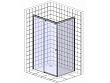 Душевой уголок Vegas Glass ZP+ZPV 100*70 07 02 профиль матовый хром, стекло шиншилла