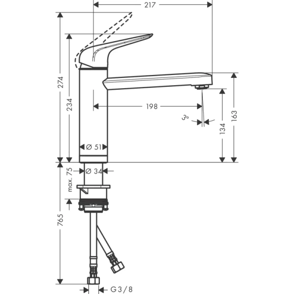 смеситель для кухни hansgrohe focus m42 71807000