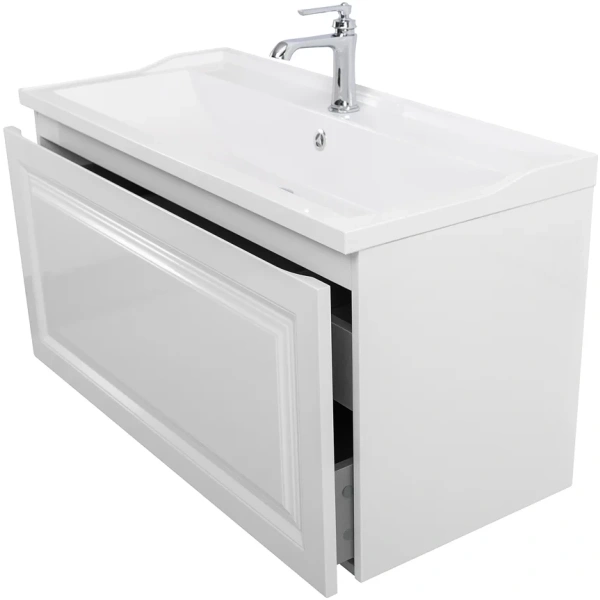тумба под раковину cezares giubileo 100 giubileo-n-100-1c-so-bl подвесная bianco opaco