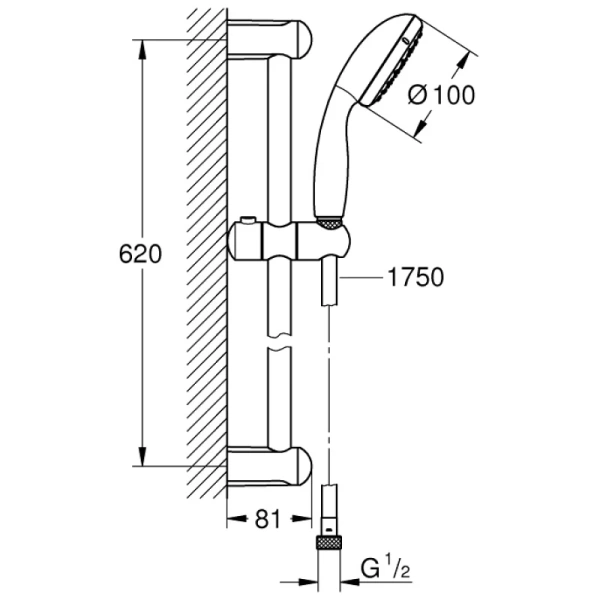 душевой гарнитур grohe new tempesta 27924001