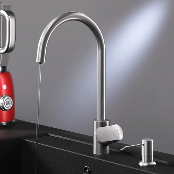 смеситель для кухни с фильтром am.pm like f8007t11, цвет сатин