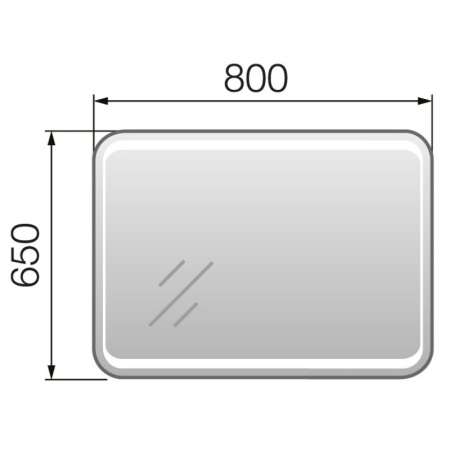 Зеркало 80х65 см Marka One Eco У52208